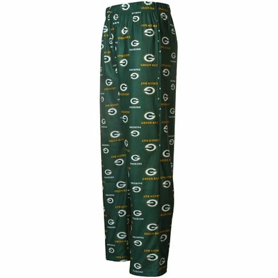 Outerstuff Green Bay Packers Youth All Over Print Lounge Pants - Green 4 Outerstuff Green Bay Packers Youth All Over Print Lounge Pants - Green - Image 2