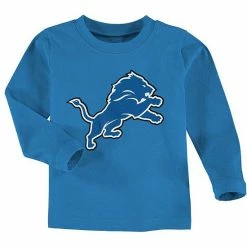 Outerstuff Detroit Lions Toddler Team Logo Long Sleeve T-Shirt - Light Blue