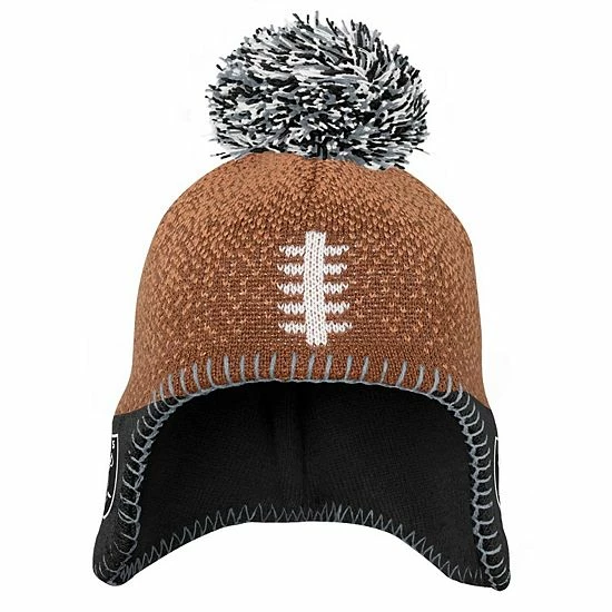 Outerstuff Newborn & Infant Brown Las Vegas Raiders Football Head Knit Hat 5 Outerstuff Newborn & Infant Brown Las Vegas Raiders Football Head Knit Hat - Image 3