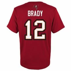 Outerstuff Youth Tom Brady Red Tampa Bay Buccaneers Mainliner Player Name & Number T-Shirt -Outerstuff shop unnamed file 1708