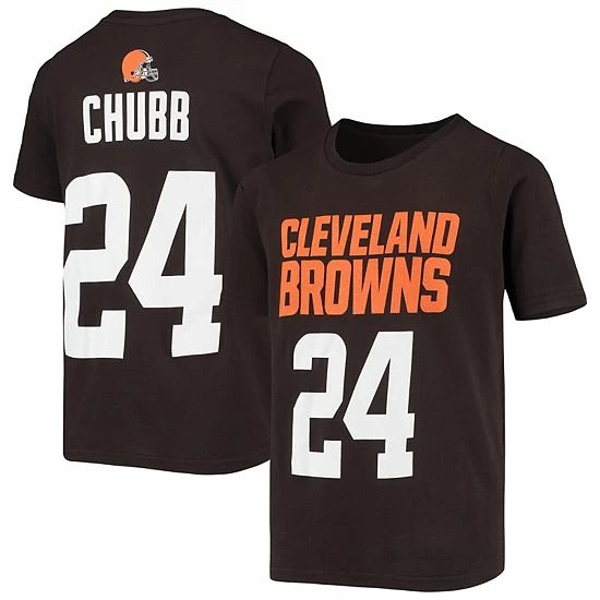 Outerstuff Youth Nick Chubb Brown Cleveland Browns Mainliner Player Name & Number T-Shirt 4 Outerstuff Youth Nick Chubb Brown Cleveland Browns Mainliner Player Name & Number T-Shirt - Image 2