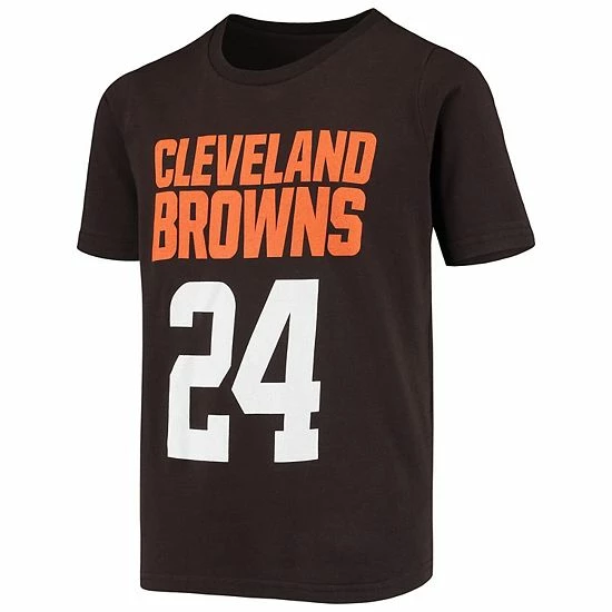 Outerstuff Youth Nick Chubb Brown Cleveland Browns Mainliner Player Name & Number T-Shirt 5 Outerstuff Youth Nick Chubb Brown Cleveland Browns Mainliner Player Name & Number T-Shirt - Image 3