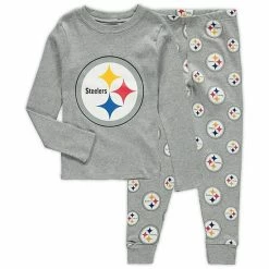 Outerstuff Toddler Heathered Gray Pittsburgh Steelers Sleep Set