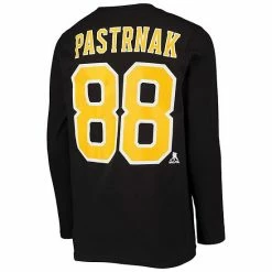 Outerstuff Youth David Pastrnak Black Boston Bruins Authentic Stack Long Sleeve Name & Number T-Shirt -Outerstuff shop unnamed file 1735