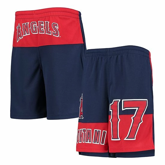 Outerstuff Youth Shohei Ohtani Navy Los Angeles Angels Pandemonium Name & Number Shorts 4 Outerstuff Youth Shohei Ohtani Navy Los Angeles Angels Pandemonium Name & Number Shorts - Image 2