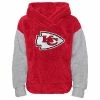 Outerstuff Girls Youth Red/Gray Kansas City Chiefs Game Time Teddy Fleece Pullover Hoodie