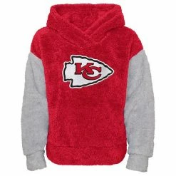 Outerstuff Girls Youth Red/Gray Kansas City Chiefs Game Time Teddy Fleece Pullover Hoodie