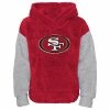 Outerstuff Girls Youth Scarlet/Gray San Francisco 49ers Game Time Teddy Fleece Pullover Hoodie