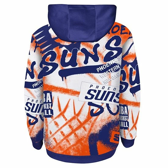 Outerstuff Youth Purple Phoenix Suns Spray Ball Pullover Hoodie 6 Outerstuff Youth Purple Phoenix Suns Spray Ball Pullover Hoodie - Image 4