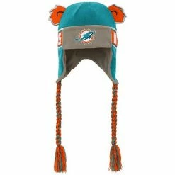 Outerstuff Toddler Aqua Miami Dolphins Wordmark Ears Trooper Knit Hat