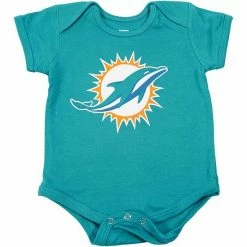 Outerstuff Newborn Aqua Miami Dolphins Team Logo Bodysuit