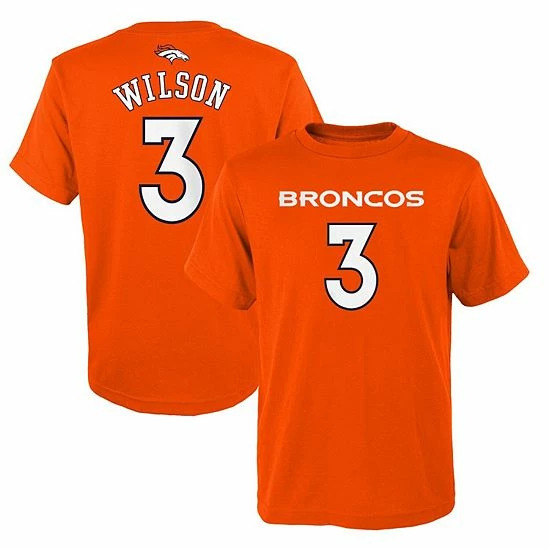 Outerstuff Youth Russell Wilson Orange Denver Broncos Mainliner Player Name & Number T-Shirt 4 Outerstuff Youth Russell Wilson Orange Denver Broncos Mainliner Player Name & Number T-Shirt - Image 2
