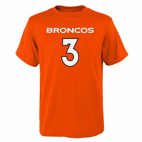 Outerstuff Youth Russell Wilson Orange Denver Broncos Mainliner Player Name & Number T-Shirt 5 Outerstuff Youth Russell Wilson Orange Denver Broncos Mainliner Player Name & Number T-Shirt - Image 3