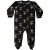 Outerstuff New Orleans Saints Newborn Full Zip Raglan Coverall - Black