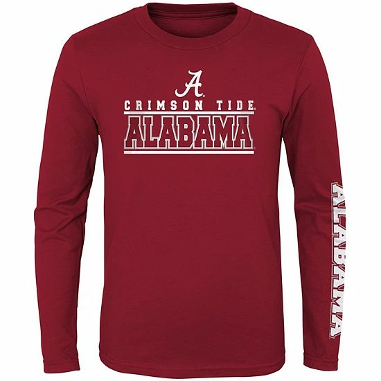 Outerstuff Youth Crimson Alabama Crimson Tide Transition Two-Hit Long Sleeve T-Shirt 3 Outerstuff Youth Crimson Alabama Crimson Tide Transition Two-Hit Long Sleeve T-Shirt