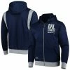 Outerstuff Men's Navy Dallas Cowboys Drop Back Full-Zip Hoodie