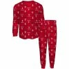 Outerstuff Youth Red Houston Rockets Allover Print Long Sleeve T-Shirt And Pants Sleep Set