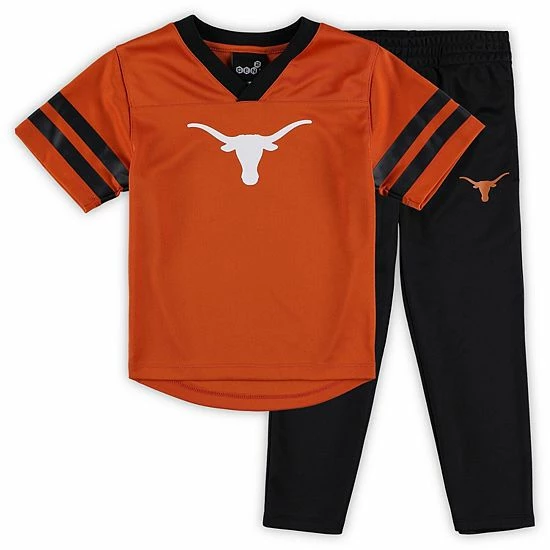 Outerstuff Preschool Texas Orange/Black Texas Longhorns Red Zone Jersey & Pants Set 4 Outerstuff Preschool Texas Orange/Black Texas Longhorns Red Zone Jersey & Pants Set - Image 2