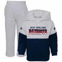 Outerstuff Toddler Heather Gray/Navy New England Patriots Playmaker Hoodie And Pants Set