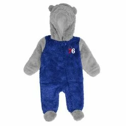 Outerstuff Newborn & Infant Royal Philadelphia 76ers Game Nap Teddy Fleece Bunting Full-Zip Sleeper -Outerstuff shop unnamed file 1961