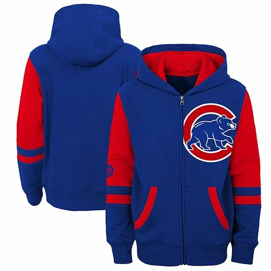 Outerstuff Youth Royal Chicago Cubs Stadium Color-Block Full-Zip Hoodie 3 Outerstuff Youth Royal Chicago Cubs Stadium Color-Block Full-Zip Hoodie