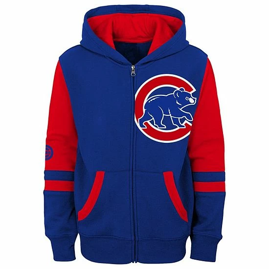Outerstuff Youth Royal Chicago Cubs Stadium Color-Block Full-Zip Hoodie 5 Outerstuff Youth Royal Chicago Cubs Stadium Color-Block Full-Zip Hoodie - Image 3