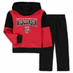 Outerstuff Preschool Red/Black Wisconsin Badgers Sideline Hoodie & Pants Set -Outerstuff shop unnamed file 1997