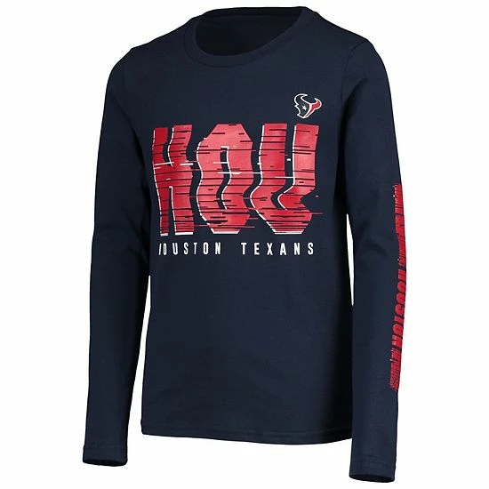 Outerstuff Youth Navy Houston Texans Electric Abbreviation Long Sleeve T-Shirt 5 Outerstuff Youth Navy Houston Texans Electric Abbreviation Long Sleeve T-Shirt - Image 3