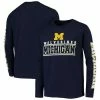 Outerstuff Youth Navy Michigan Wolverines Transition Two-Hit Long Sleeve T-Shirt