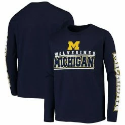 Outerstuff Youth Navy Michigan Wolverines Transition Two-Hit Long Sleeve T-Shirt -Outerstuff shop unnamed file 2029