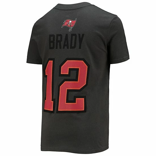 Outerstuff Youth Tom Brady Pewter Tampa Bay Buccaneers Mainliner Player Name & Number T-Shirt 6 Outerstuff Youth Tom Brady Pewter Tampa Bay Buccaneers Mainliner Player Name & Number T-Shirt - Image 4