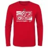 Outerstuff Youth Red Detroit Red Wings Authentic Pro Secondary Logo Long Sleeve T-Shirt