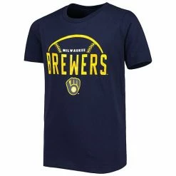Outerstuff Youth Navy Milwaukee Brewers Blitz Ball T-Shirt -Outerstuff shop unnamed file 2068