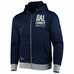 Outerstuff Men's Navy Dallas Cowboys Drop Back Full-Zip Hoodie -Outerstuff shop unnamed file 21