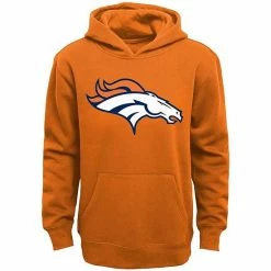 Outerstuff Denver Broncos Youth Primary Logo Team Color Fleece Pullover Hoodie - Orange
