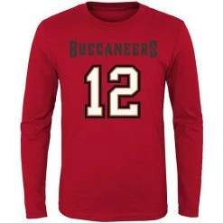 Outerstuff Youth Tom Brady Red Tampa Bay Buccaneers Mainliner Player Name & Number Long Sleeve T-Shirt -Outerstuff shop unnamed file 211