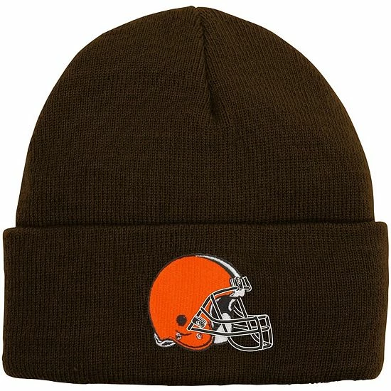Outerstuff Youth Brown Cleveland Browns Basic Cuffed Knit Hat 4 Outerstuff Youth Brown Cleveland Browns Basic Cuffed Knit Hat - Image 2