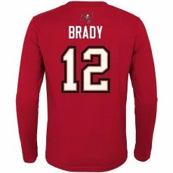 Outerstuff Youth Tom Brady Red Tampa Bay Buccaneers Mainliner Player Name & Number Long Sleeve T-Shirt -Outerstuff shop unnamed file 212