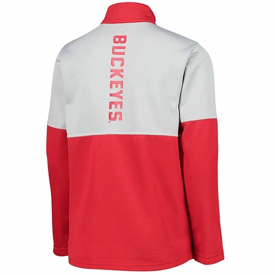 Outerstuff Youth Scarlet Ohio State Buckeyes Quick Snap Spine Print Quarter-Zip Jacket 6 Outerstuff Youth Scarlet Ohio State Buckeyes Quick Snap Spine Print Quarter-Zip Jacket - Image 4