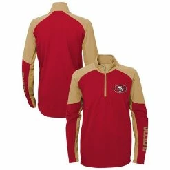 Outerstuff Youth Scarlet/Gold San Francisco 49ers Audible Quarter-Zip Jacket