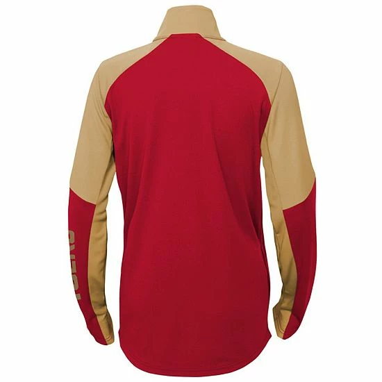 Outerstuff Youth Scarlet/Gold San Francisco 49ers Audible Quarter-Zip Jacket 6 Outerstuff Youth Scarlet/Gold San Francisco 49ers Audible Quarter-Zip Jacket - Image 4
