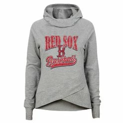 Outerstuff Girls Youth Heathered Gray Boston Red Sox America's Team Raglan Pullover Hoodie