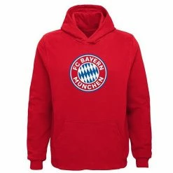 Outerstuff Youth Red Bayern Munich Primary Logo Pullover Hoodie