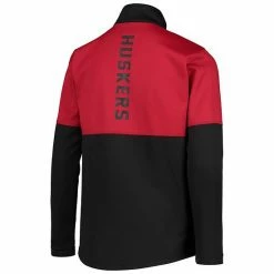 Outerstuff Youth Scarlet/Black Nebraska Huskers Quick Snap Spine Print Quarter-Zip Jacket -Outerstuff shop unnamed file 2205