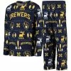 Outerstuff Youth Navy Milwaukee Brewers Allover Print Long Sleeve T-Shirt & Pants Sleep Set -Outerstuff shop unnamed file 2211