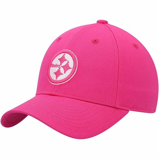 Outerstuff Girls Youth Pink Pittsburgh Steelers Structured Adjustable Hat 3 Outerstuff Girls Youth Pink Pittsburgh Steelers Structured Adjustable Hat