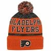 Outerstuff Youth Orange Philadelphia Flyers Puck Pattern Cuffed Knit Hat With Pom