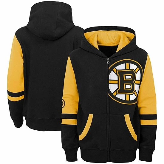 Outerstuff Toddler Black Boston Bruins Faceoff Fleece Full-Zip Hoodie Jacket 4 Outerstuff Toddler Black Boston Bruins Faceoff Fleece Full-Zip Hoodie Jacket - Image 2