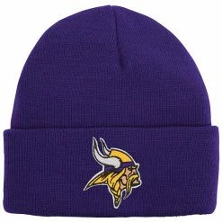 Alternative view of Outerstuff Youth Purple Minnesota Vikings Basic Cuffed Knit Hat
