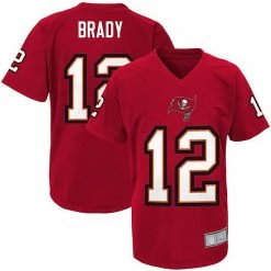 Outerstuff Youth Tom Brady Red Tampa Bay Buccaneers Performance Player Name & Number Raglan V-Neck Top